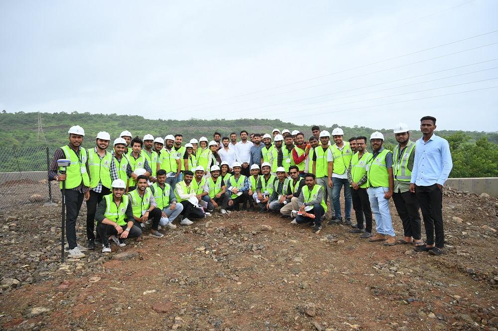 Construction Engineers and Team group photo at construction site