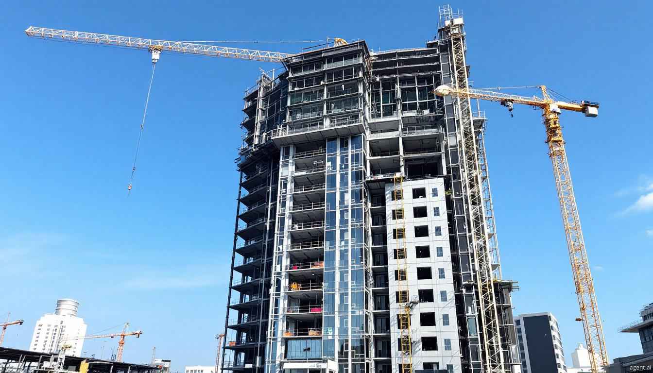 Under construction residential building